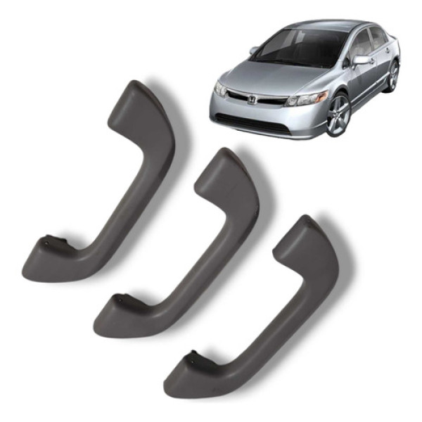 Alça Teto Honda New Civic G8 2007 2011 Kit Com 3 Usado
