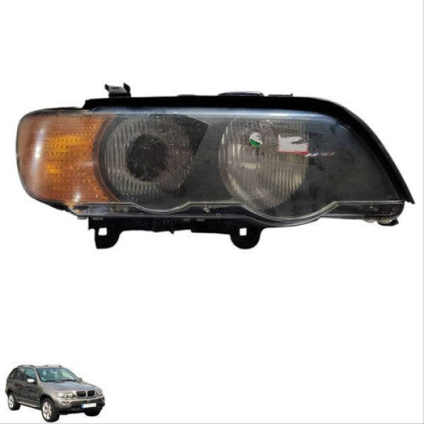 Farol Direito Bmw X5 E53 2000 2001 2002 2004 2005 2006 Usado